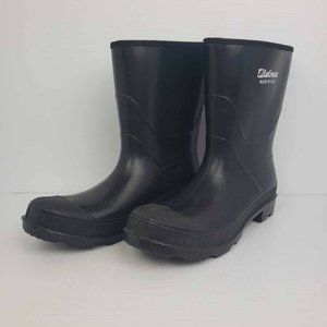 La Crosse Mens Rain Boots Black Rubber Pull On Sherpa Lined Round Toe USA 13 New